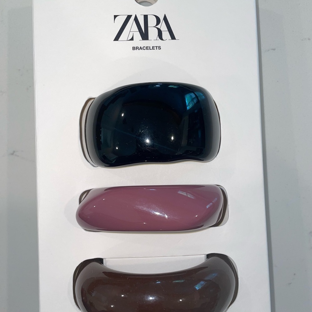 Zara Bracelet Set in Black, Pink, and Brown